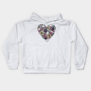 Flowers, Birds & A Heart Kids Hoodie